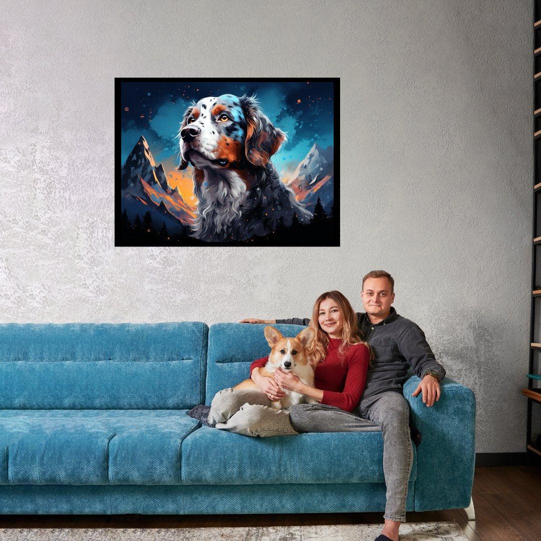 Abendrot Wachhund 30x40 cm / 12x16″ / Poster auf halbmattem Papier