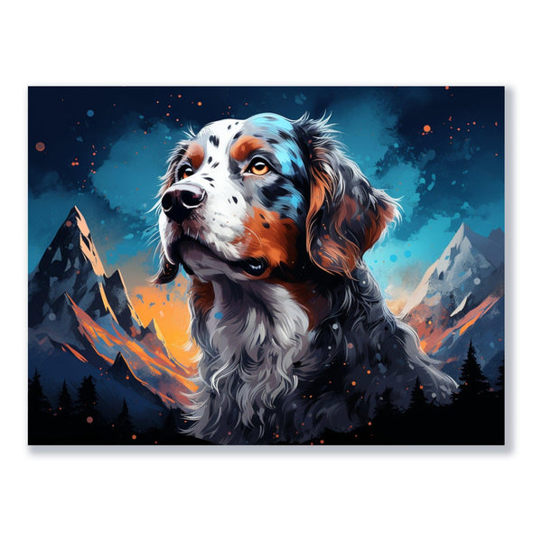 Abendrot Wachhund 30x40 cm / 12x16″ / Poster auf halbmattem Papier