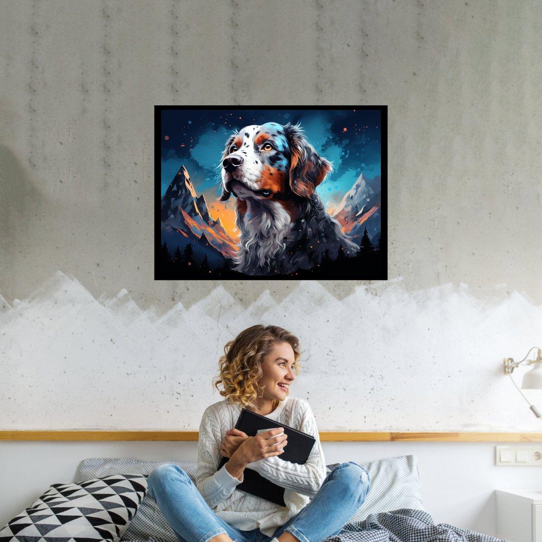 Abendrot Wachhund 30x40 cm / 12x16″ / Poster auf halbmattem Papier