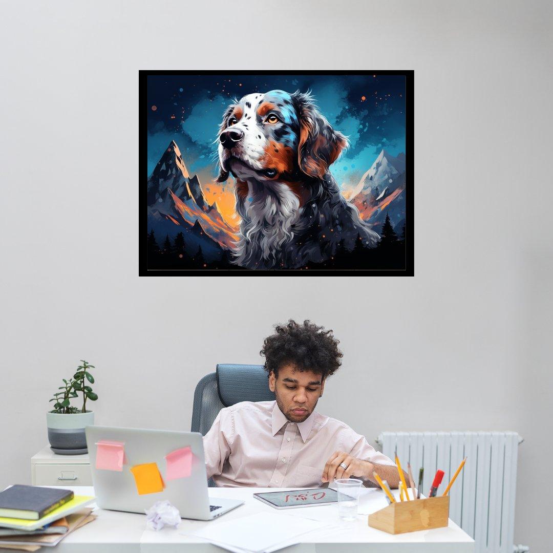 Abendrot Wachhund 30x40 cm / 12x16″ / Poster auf halbmattem Papier