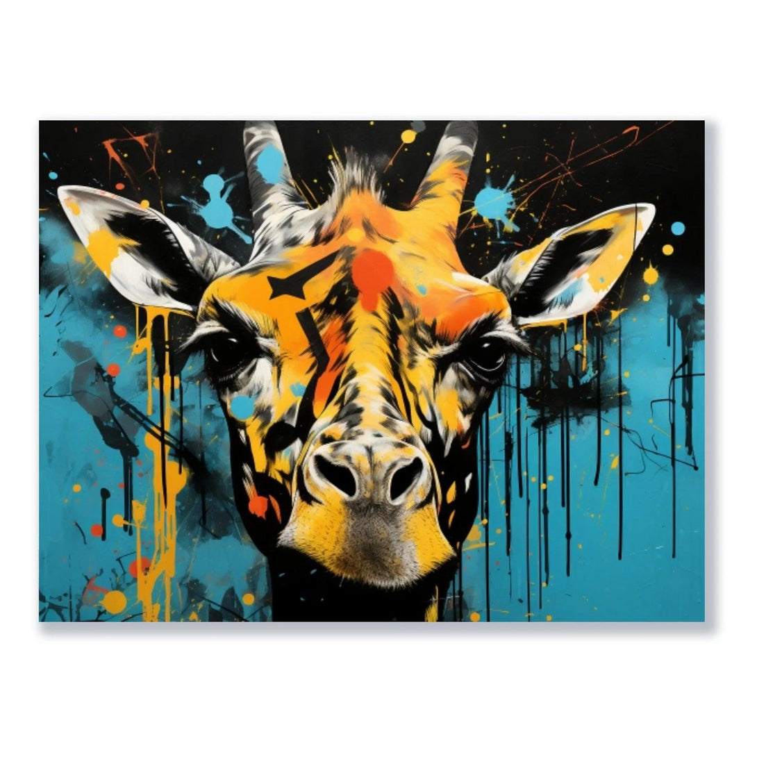 Wandbild Art Deco Giraffe freigestellt