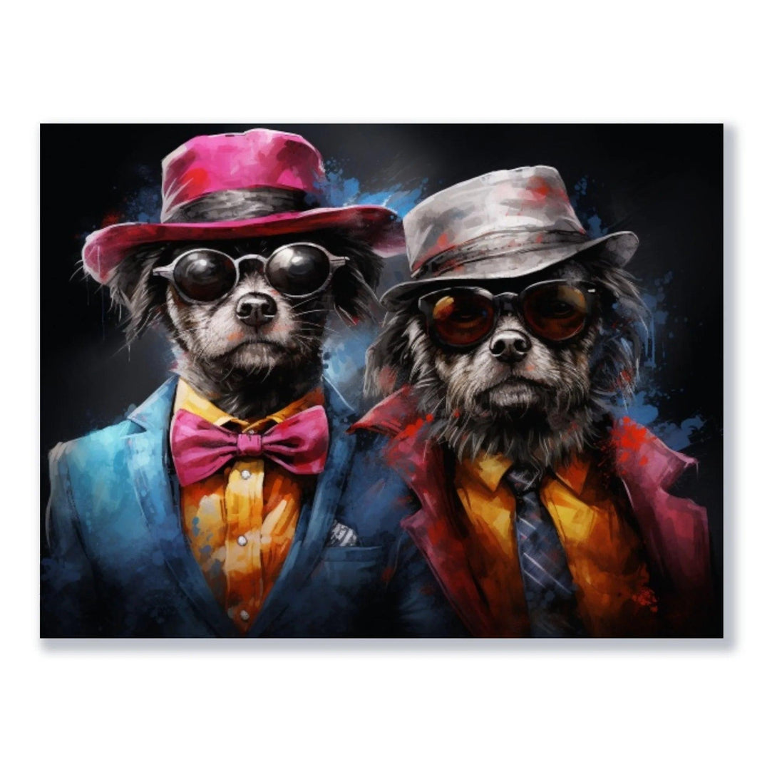 Wandbild Blues Brother Dogs freigestellt