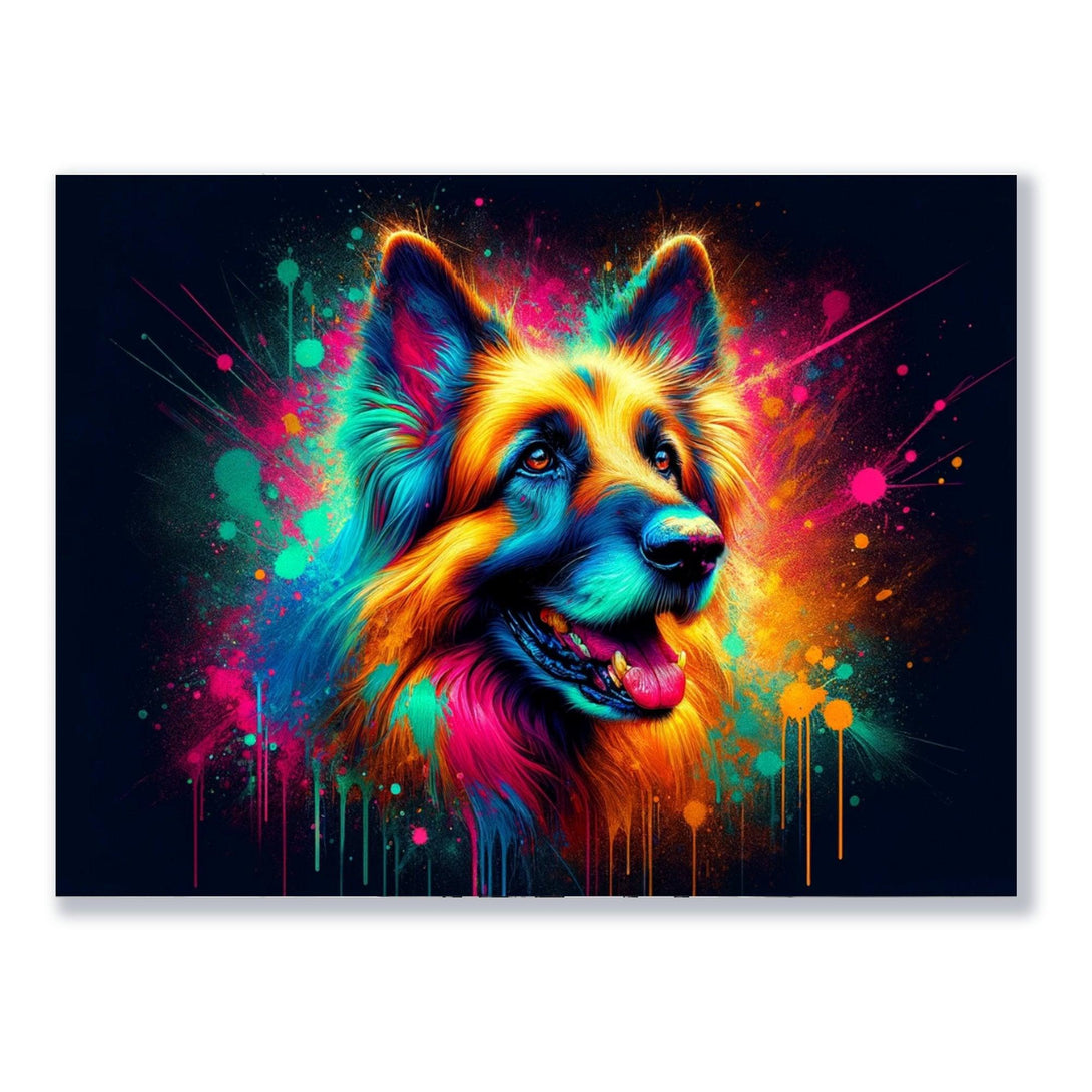 Bunter Schäferhund Traum 30x40 cm / 12x16″ / Poster auf halbmattem Papier