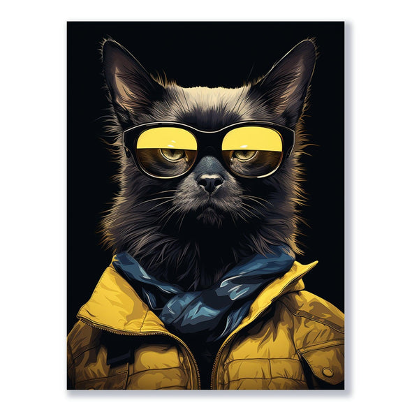 Coole Katze 30x40 cm / 12x16″ / Poster auf halbmattem Papier