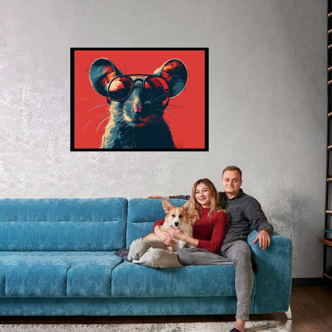 Coole Maus 30x40 cm / 12x16″ / Poster auf halbmattem Papier