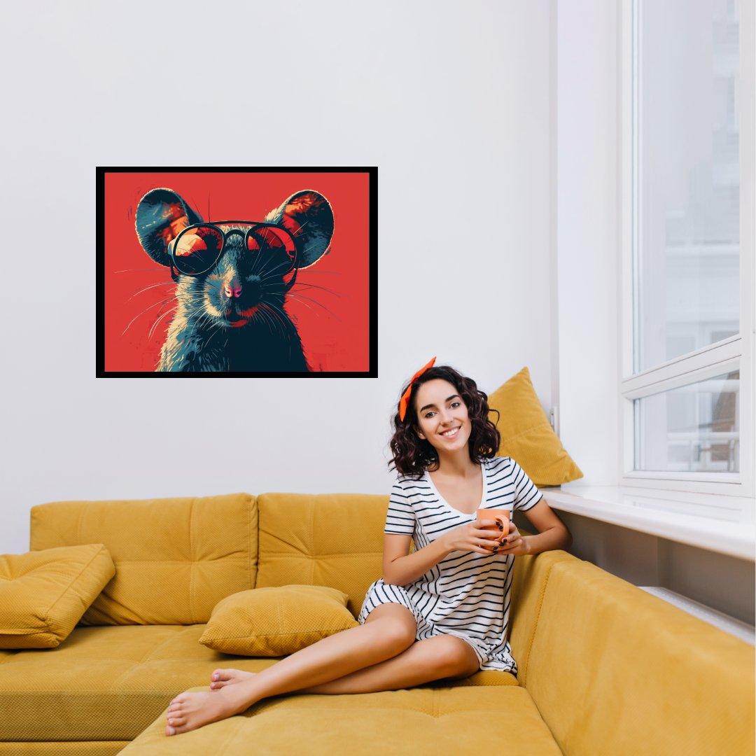 Coole Maus 30x40 cm / 12x16″ / Poster auf halbmattem Papier