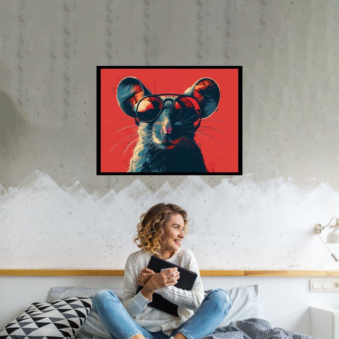 Coole Maus 30x40 cm / 12x16″ / Poster auf halbmattem Papier