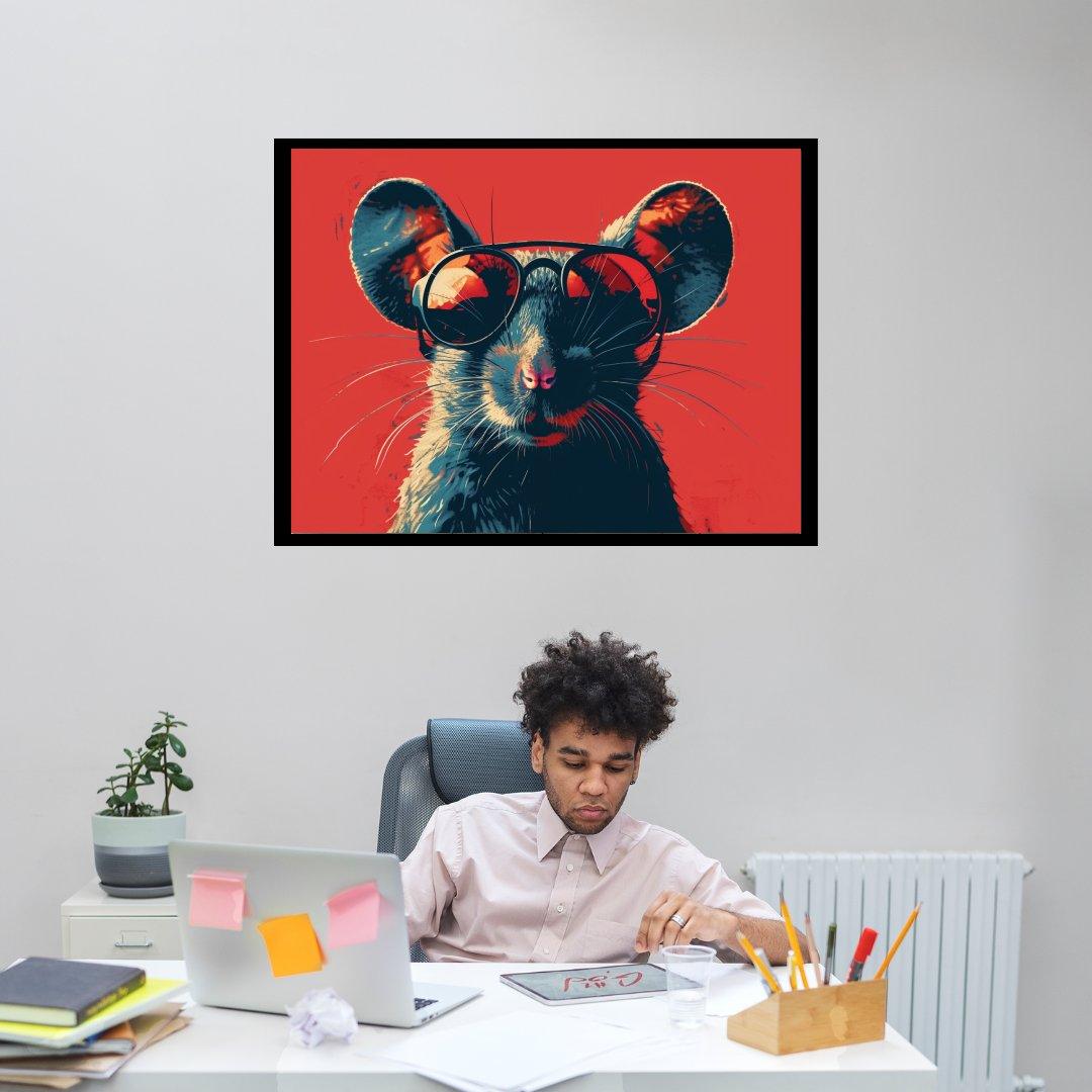 Coole Maus 30x40 cm / 12x16″ / Poster auf halbmattem Papier