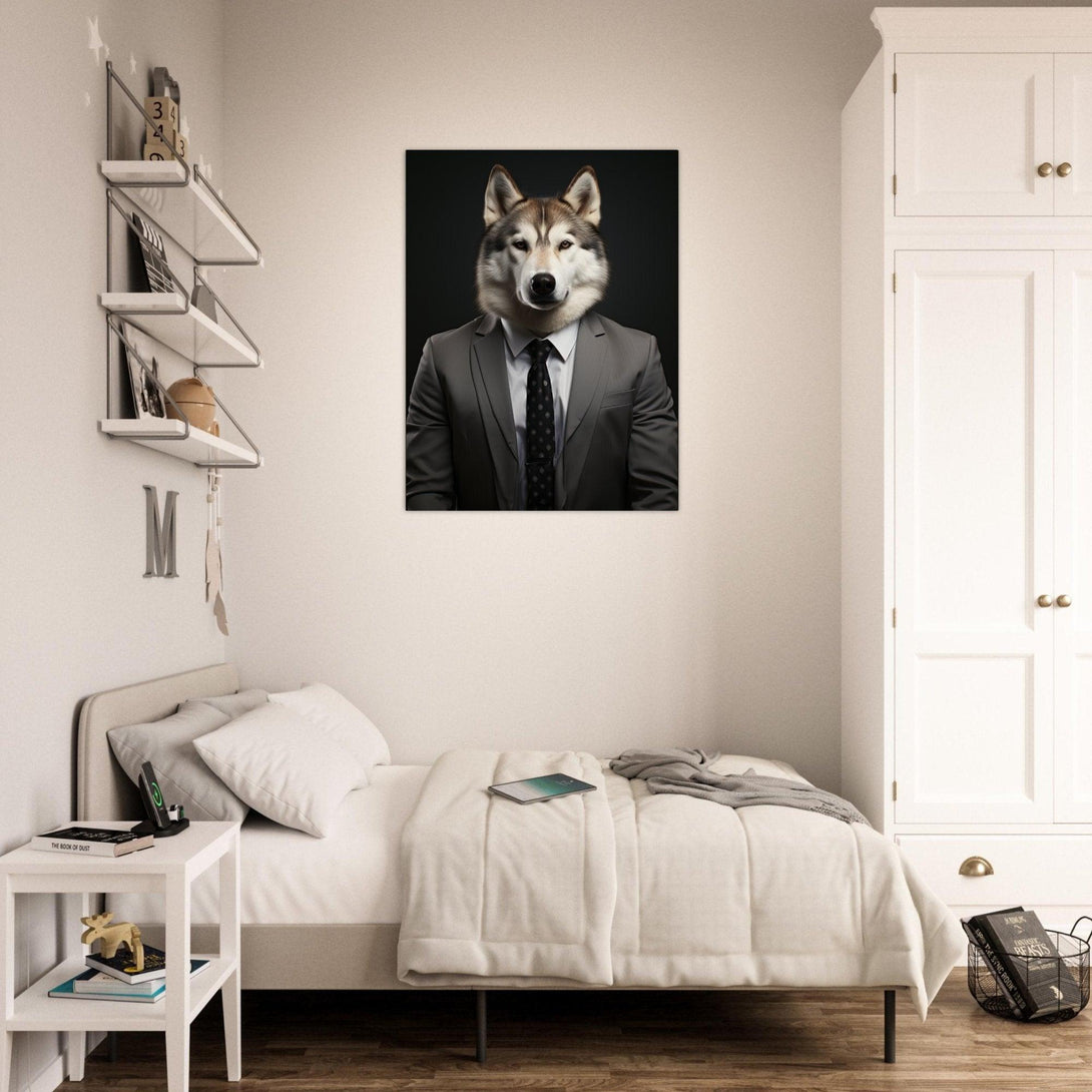 Der Geschäftsmann Husky 30x40 cm / 12x16″ / Poster auf halbmattem Papier