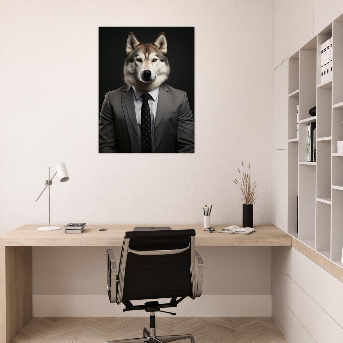 Der Geschäftsmann Husky 30x40 cm / 12x16″ / Poster auf halbmattem Papier