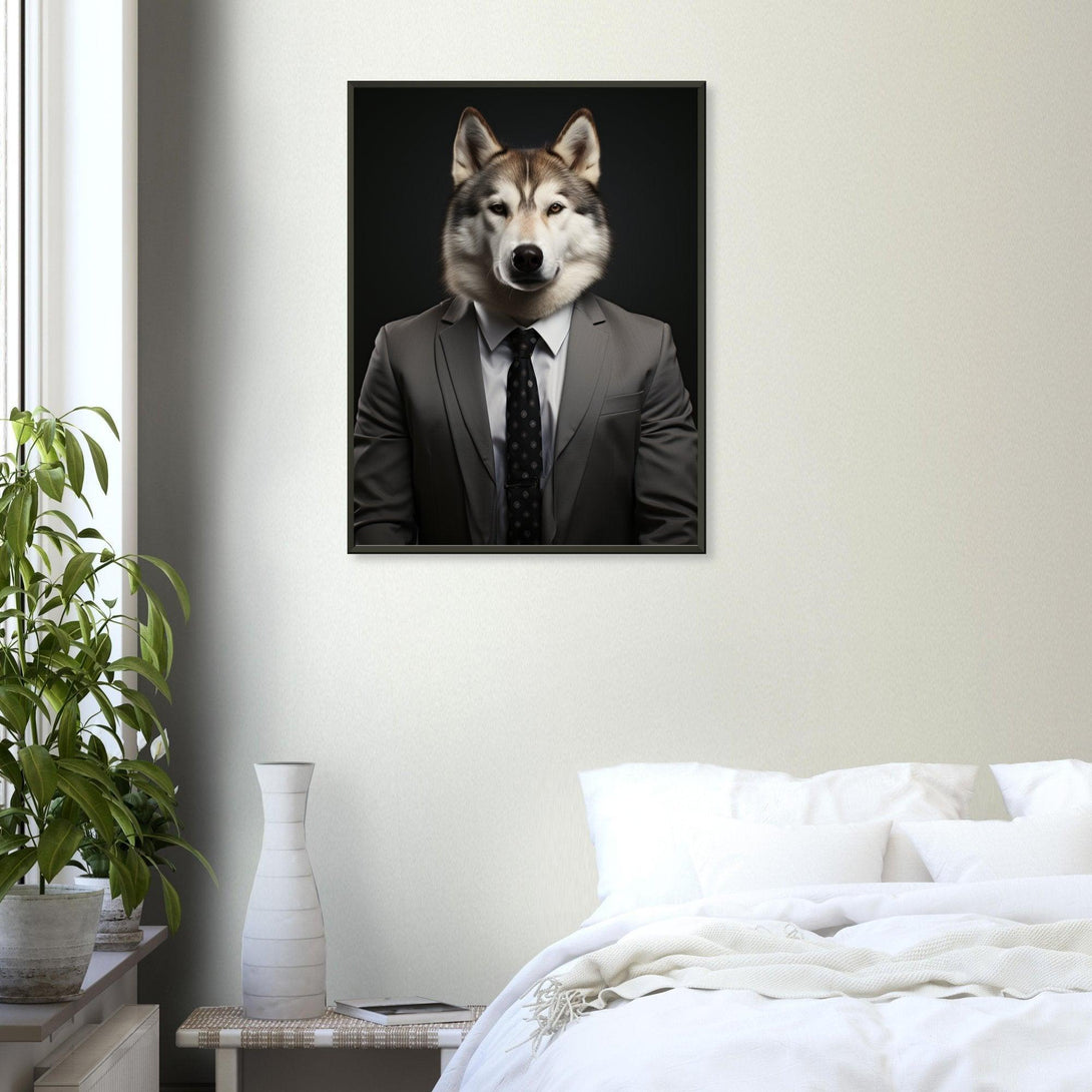 Der Geschäftsmann Husky 30x40 cm / 12x16″ / Poster auf halbmattem Papier