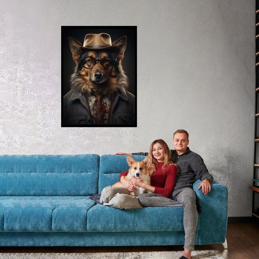 Detektivischer Hundeblick 30x40 cm / 12x16″ / Poster auf halbmattem Papier