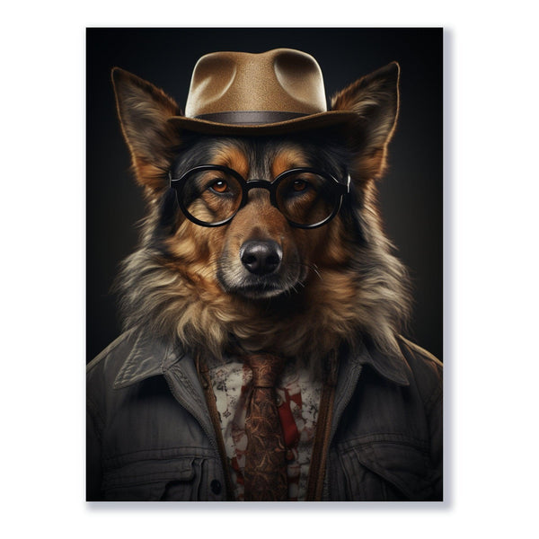 Detektivischer Hundeblick 30x40 cm / 12x16″ / Poster auf halbmattem Papier