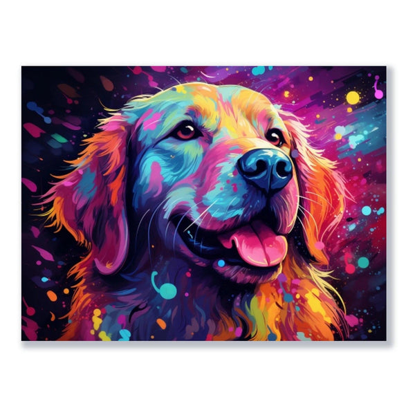 Wandbild Doggy Love in Popart freigestellt