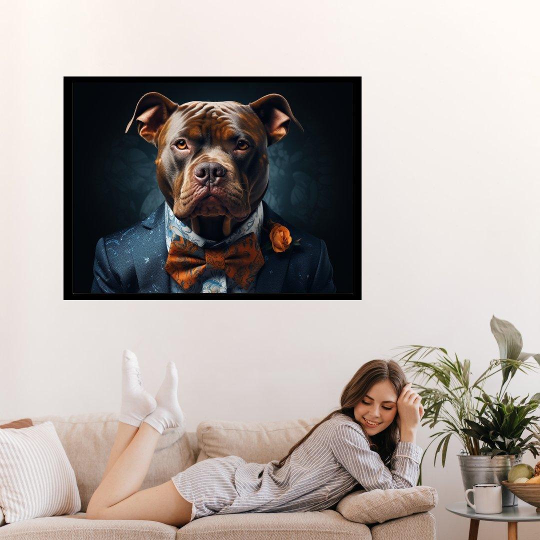 Eleganter Gentleman-Hund 30x40 cm / 12x16″ / Poster auf halbmattem Papier