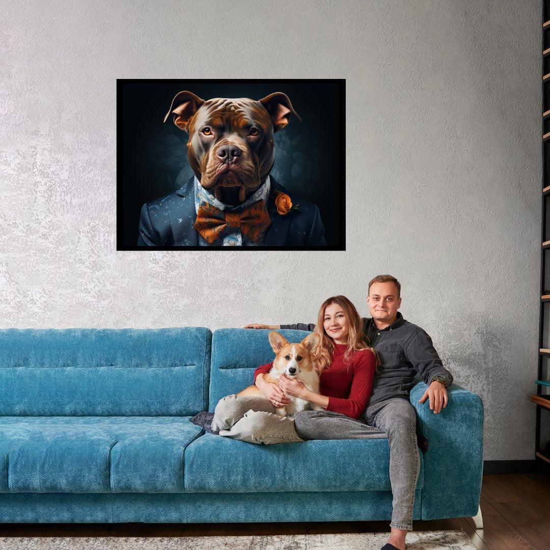 Eleganter Gentleman-Hund 30x40 cm / 12x16″ / Poster auf halbmattem Papier