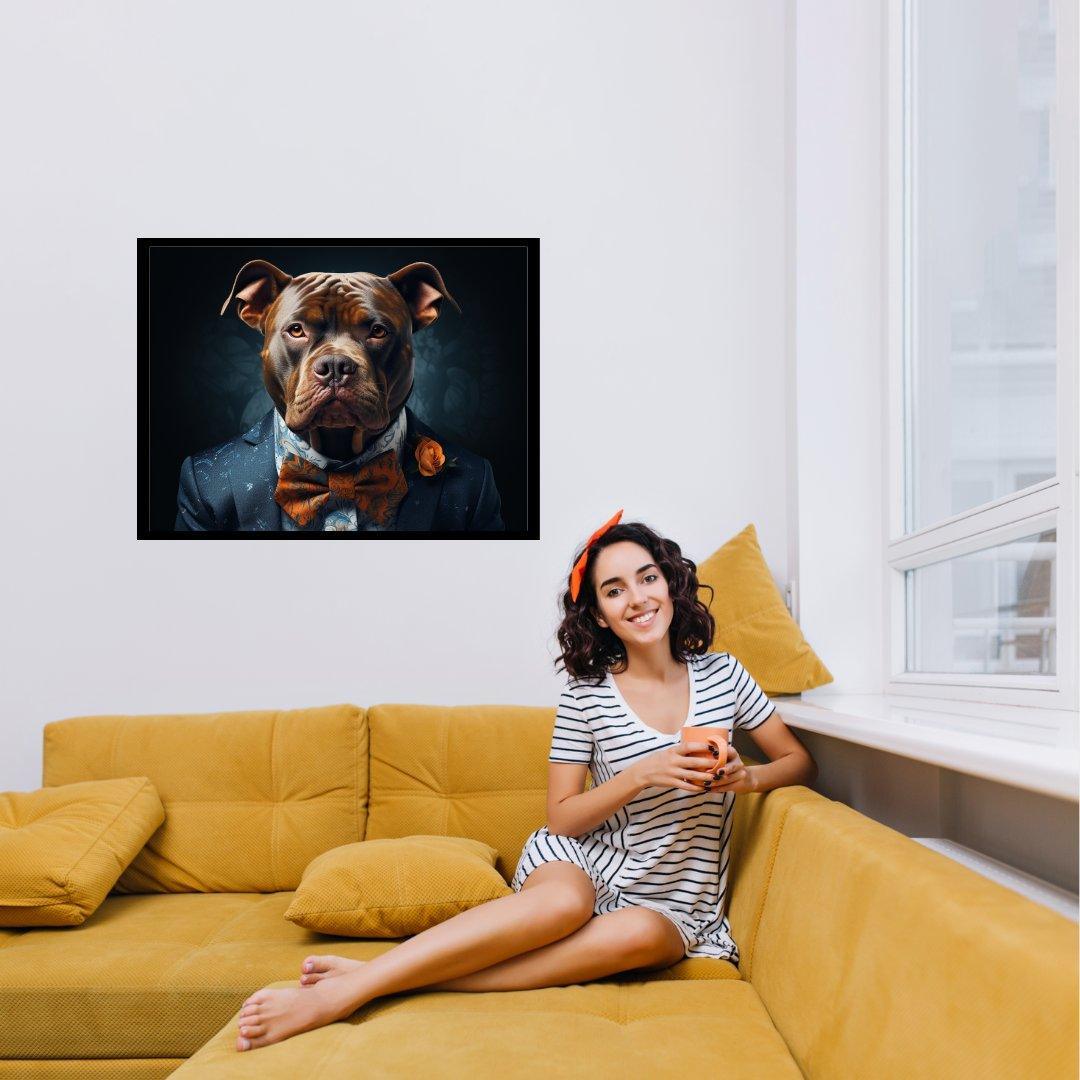 Eleganter Gentleman-Hund 30x40 cm / 12x16″ / Poster auf halbmattem Papier