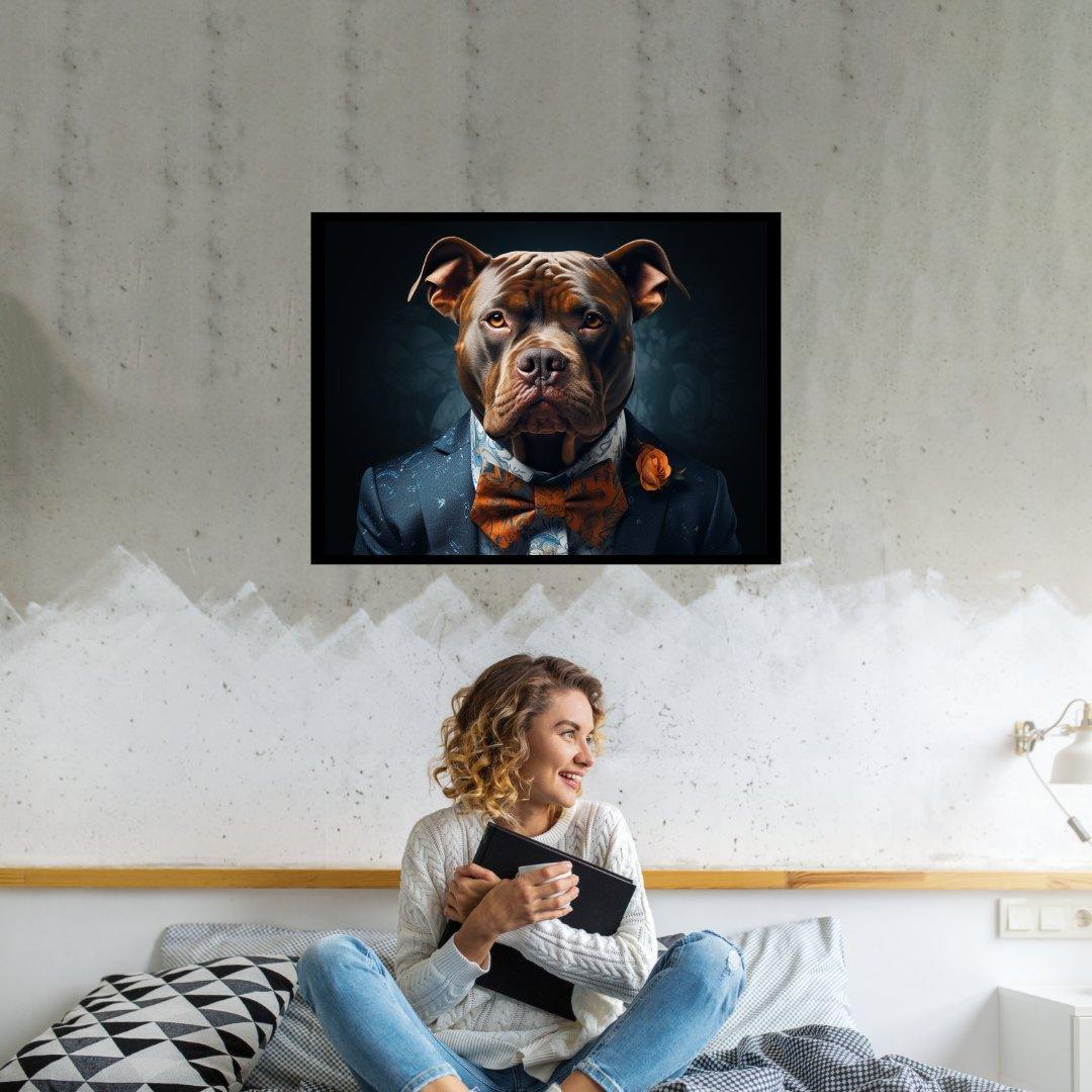 Eleganter Gentleman-Hund 30x40 cm / 12x16″ / Poster auf halbmattem Papier