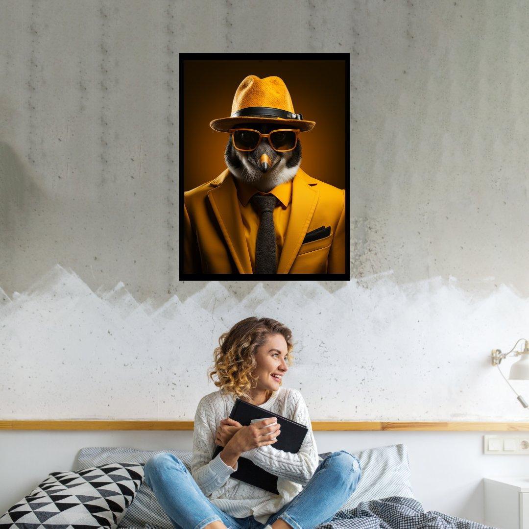 Eleganter Tier-Detektiv 30x40 cm / 12x16″ / Poster auf halbmattem Papier