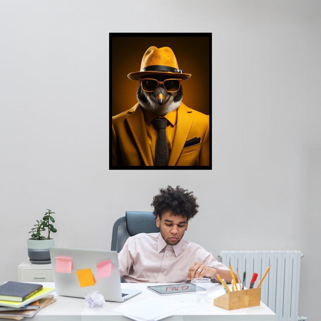 Eleganter Tier-Detektiv 30x40 cm / 12x16″ / Poster auf halbmattem Papier