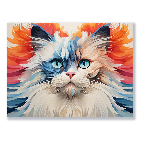 Farbenfrohe Katze 30x40 cm / 12x16″ / Poster auf halbmattem Papier