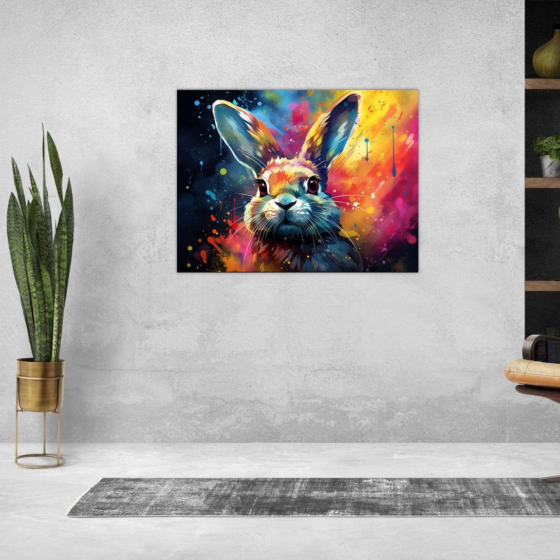 Farbenfroher Hase 30x40 cm / 12x16″ / Poster auf halbmattem Papier