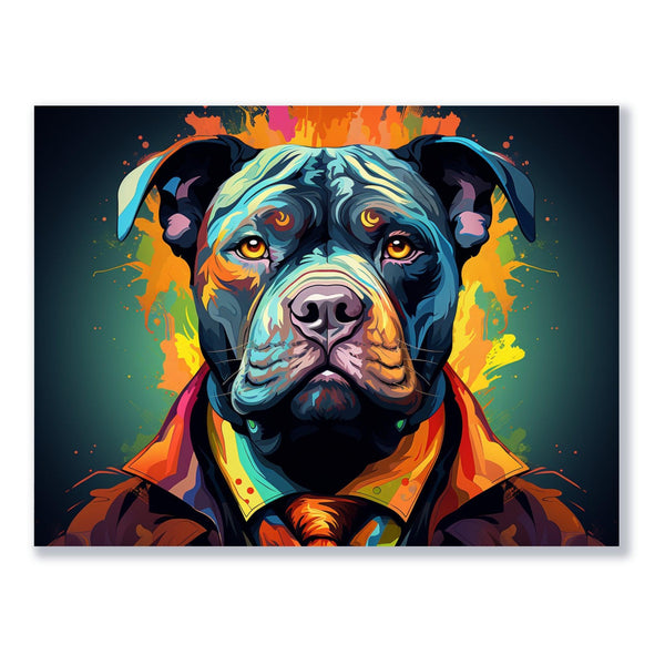 Farbenfroher Hundeblick 30x40 cm / 12x16″ / Poster auf halbmattem Papier