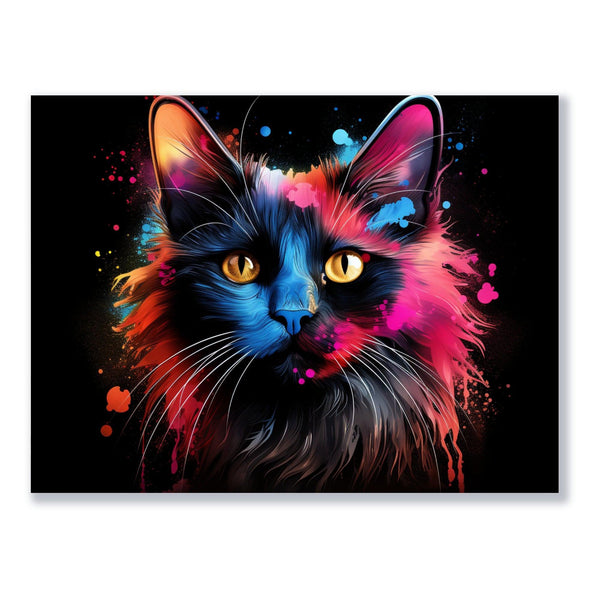 Farbenpracht-Katze 30x40 cm / 12x16″ / Poster auf halbmattem Papier