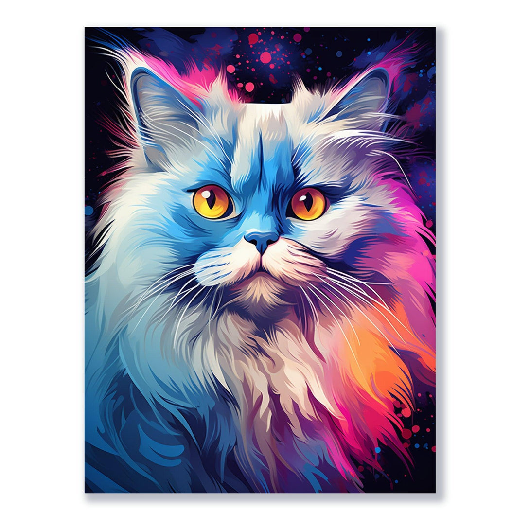 Farbenprächtige Katze 30x40 cm / 12x16″ / Poster auf halbmattem Papier