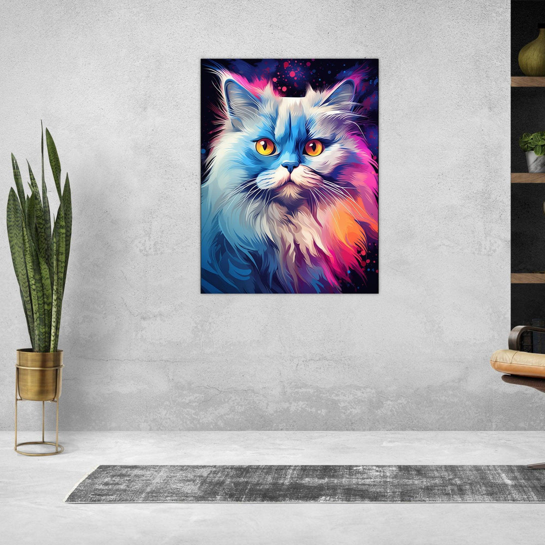 Farbenprächtige Katze 30x40 cm / 12x16″ / Poster auf halbmattem Papier