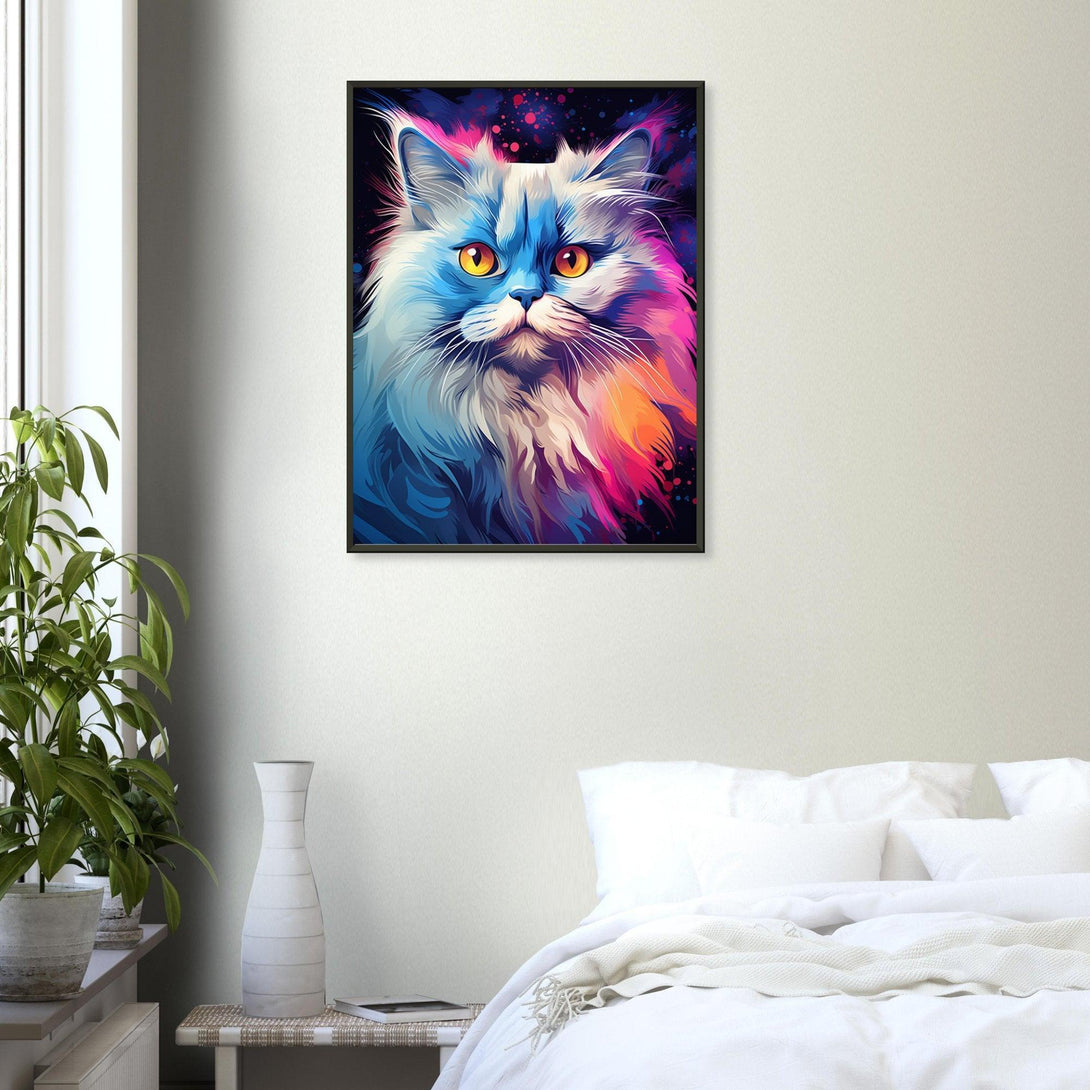 Farbenprächtige Katze 30x40 cm / 12x16″ / Poster auf halbmattem Papier