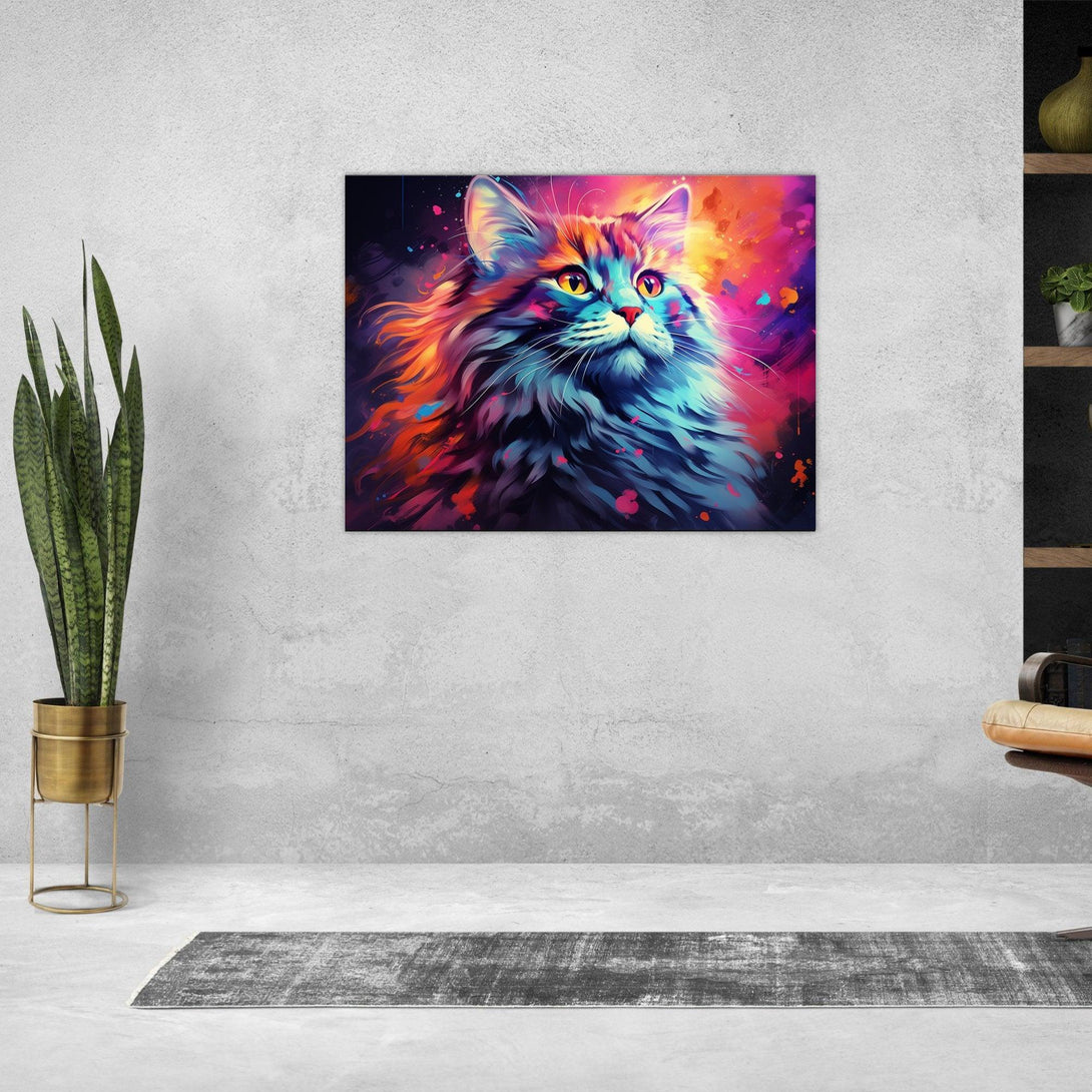 Farbexplosion-Katze 30x40 cm / 12x16″ / Poster auf halbmattem Papier