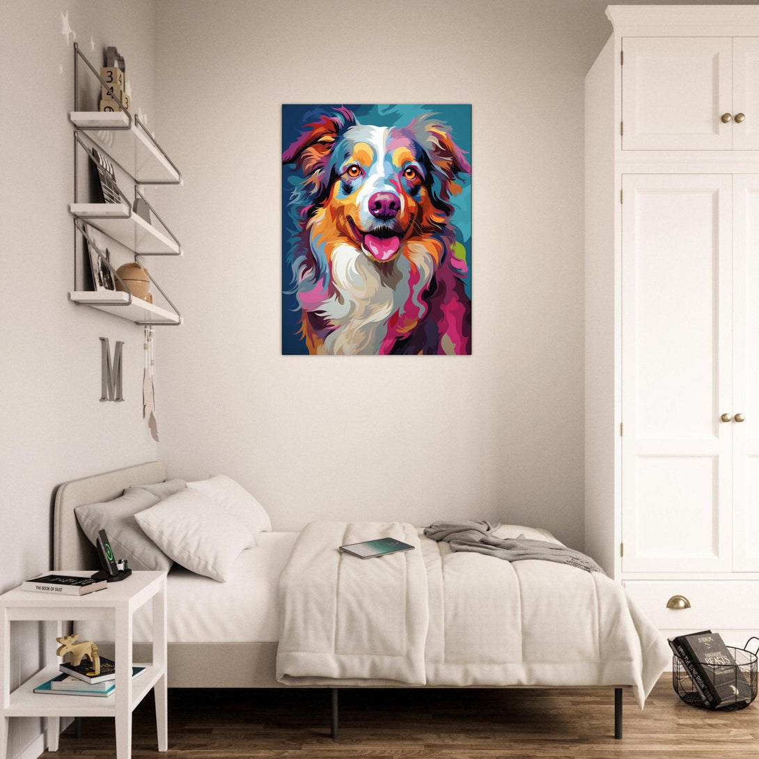 Farbfroher Aussie 30x40 cm / 12x16″ / Poster auf halbmattem Papier