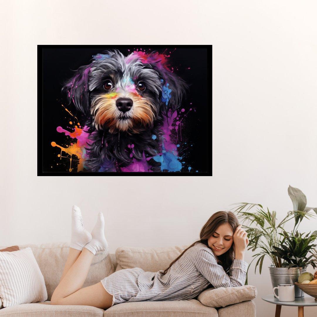 Farbiger Hundeblick 30x40 cm / 12x16″ / Poster auf halbmattem Papier
