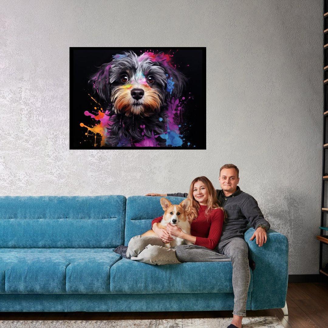 Farbiger Hundeblick 30x40 cm / 12x16″ / Poster auf halbmattem Papier