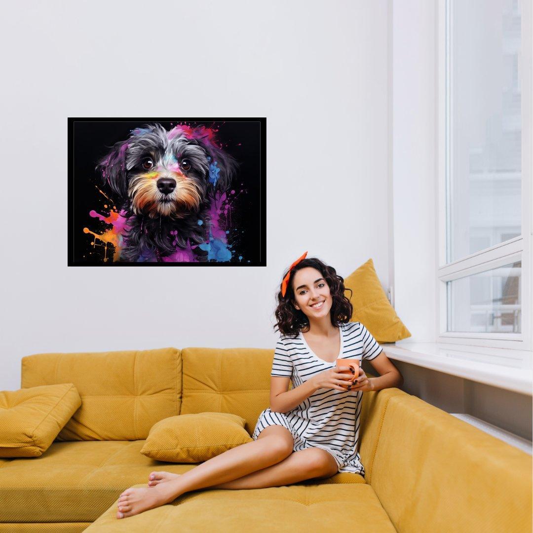 Farbiger Hundeblick 30x40 cm / 12x16″ / Poster auf halbmattem Papier
