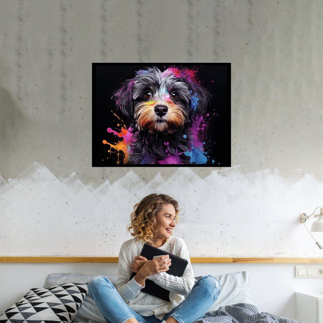 Farbiger Hundeblick 30x40 cm / 12x16″ / Poster auf halbmattem Papier