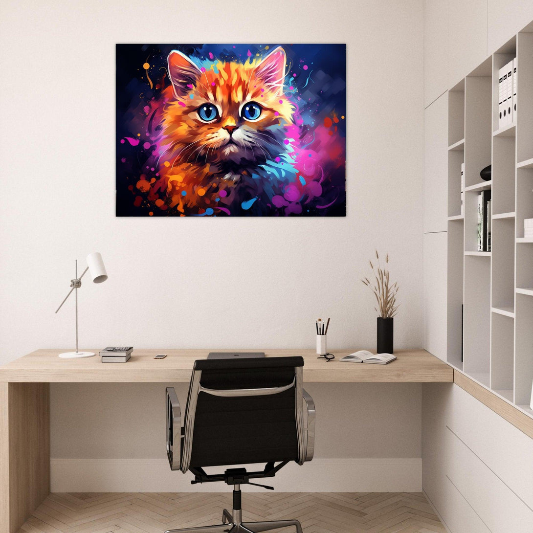 Farbiges Kätzchen 30x40 cm / 12x16″ / Poster auf halbmattem Papier