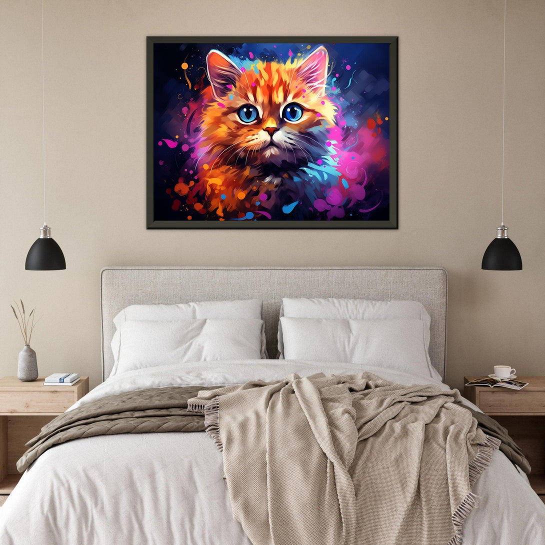 Farbiges Kätzchen 30x40 cm / 12x16″ / Poster auf halbmattem Papier
