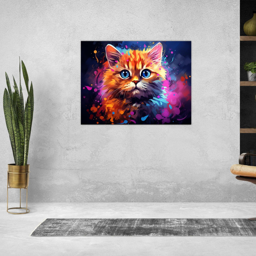 Farbiges Kätzchen 30x40 cm / 12x16″ / Poster auf halbmattem Papier