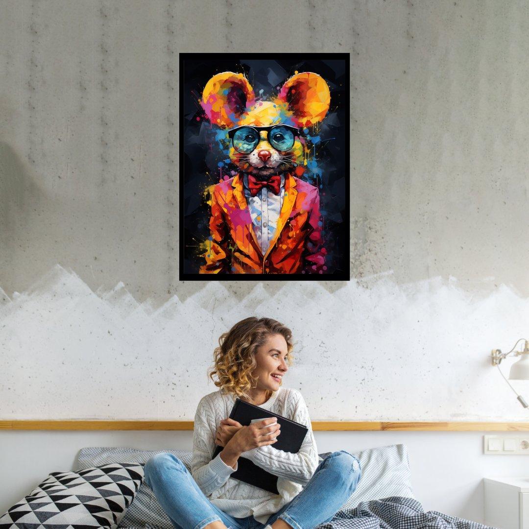 Farbklecks Maus 30x40 cm / 12x16″ / Poster auf halbmattem Papier