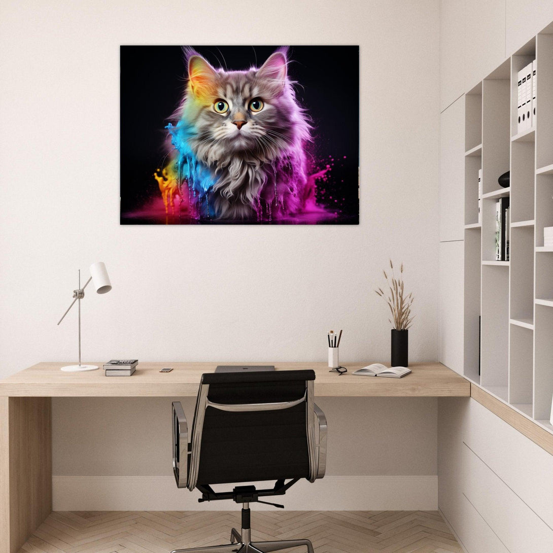 Farbschleier-Katze 30x40 cm / 12x16″ / Poster auf halbmattem Papier
