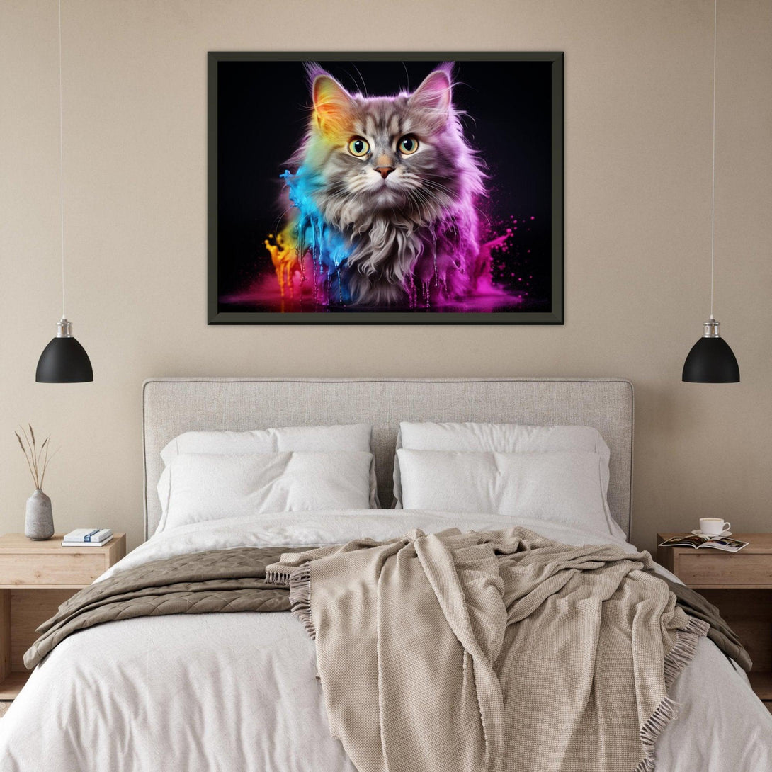 Farbschleier-Katze 30x40 cm / 12x16″ / Poster auf halbmattem Papier