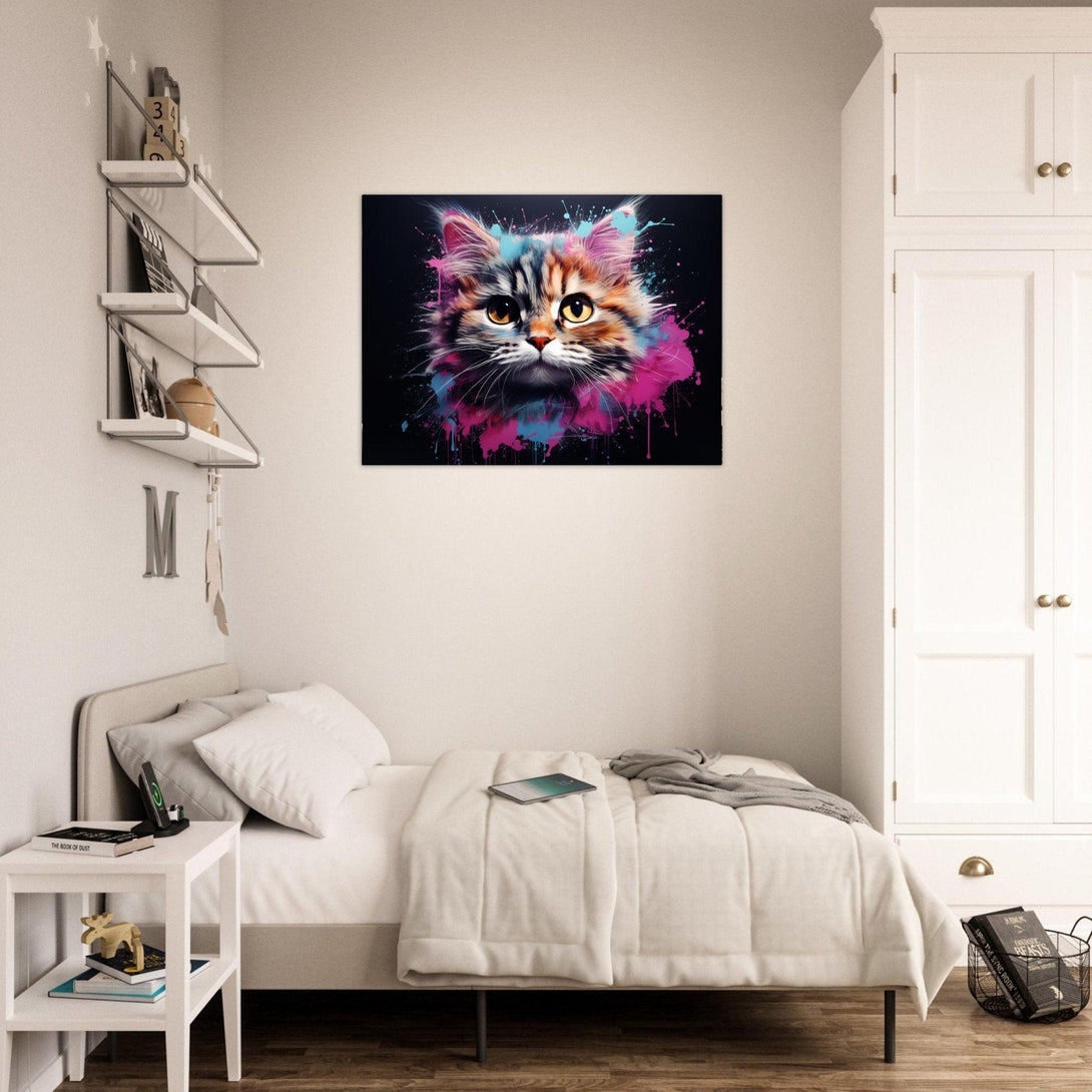Farbsiges Katzenporträt 30x40 cm / 12x16″ / Poster auf halbmattem Papier