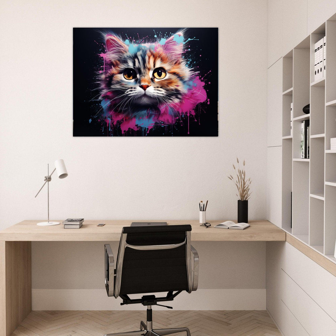Farbsiges Katzenporträt 30x40 cm / 12x16″ / Poster auf halbmattem Papier
