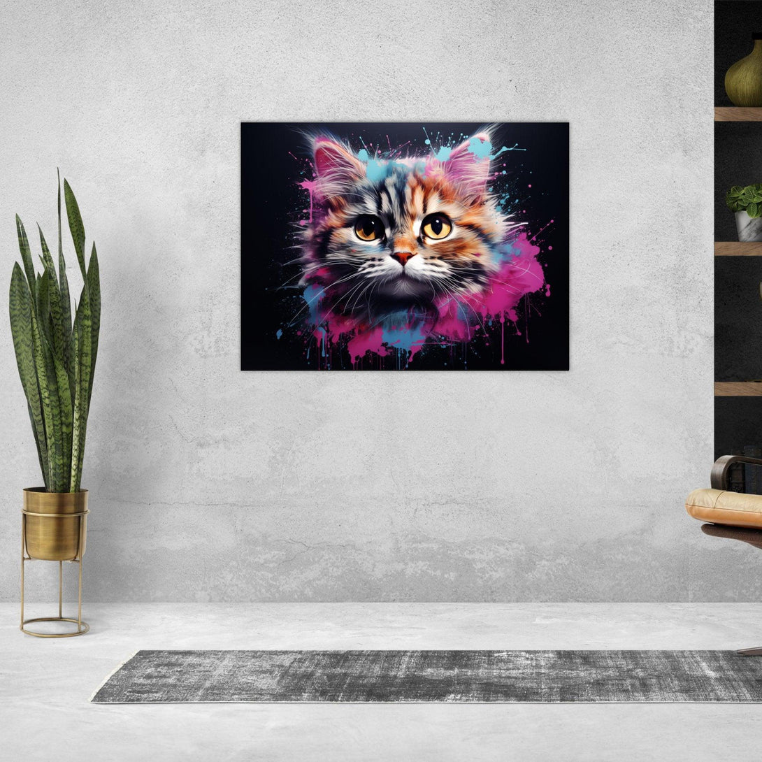 Farbsiges Katzenporträt 30x40 cm / 12x16″ / Poster auf halbmattem Papier