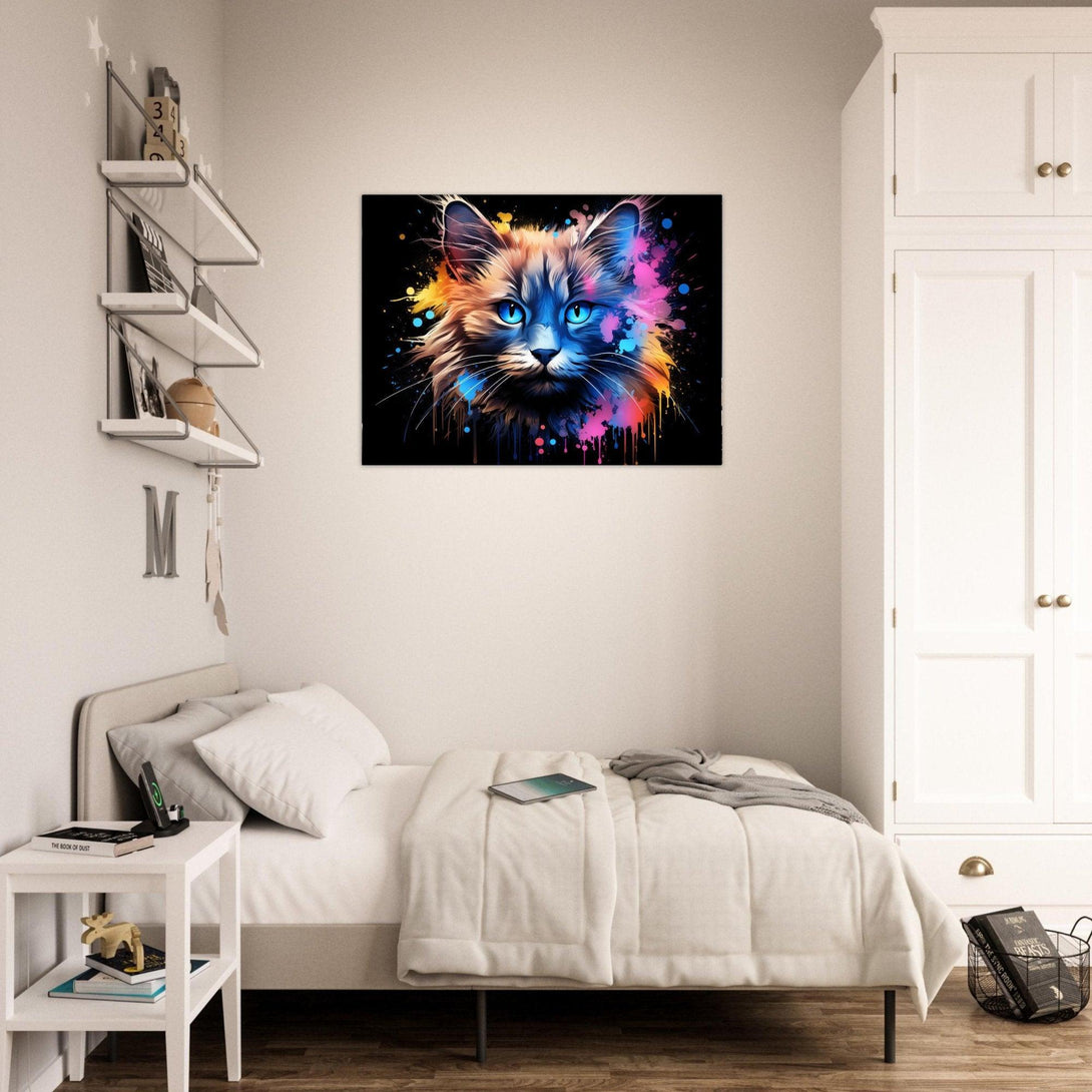 Farbsplash-Katze 30x40 cm / 12x16″ / Poster auf halbmattem Papier