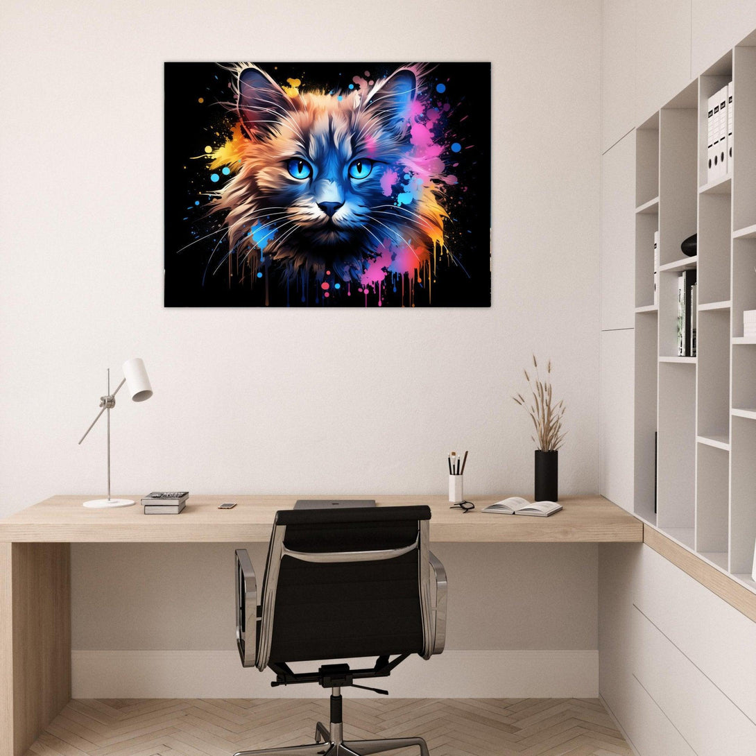 Farbsplash-Katze 30x40 cm / 12x16″ / Poster auf halbmattem Papier