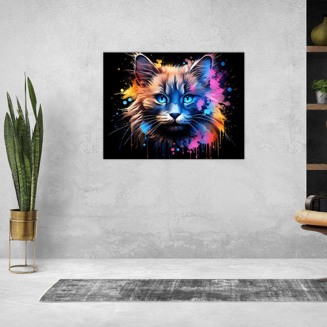 Farbsplash-Katze 30x40 cm / 12x16″ / Poster auf halbmattem Papier
