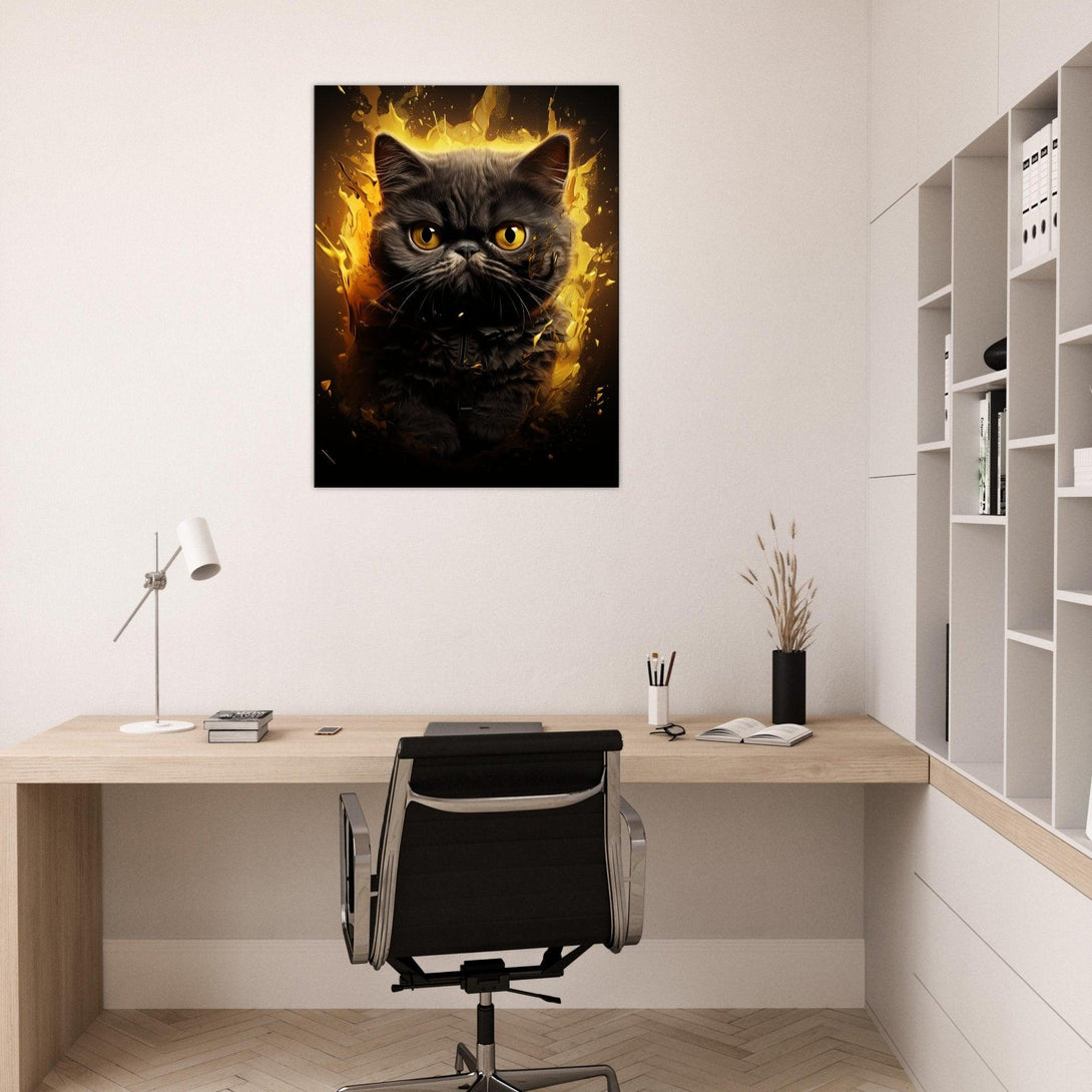 Feurige Katzenaura 30x40 cm / 12x16″ / Poster auf halbmattem Papier